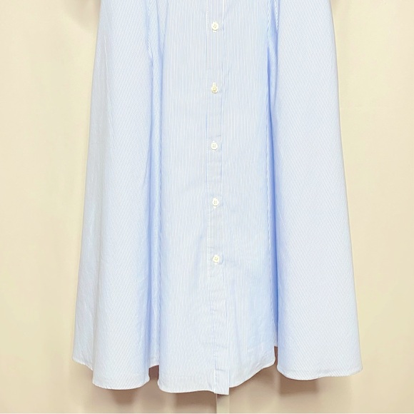 NWOT English Factory Blue Stripe Cold-Shoulder Shirtdress — S - Picture 3 of 6
